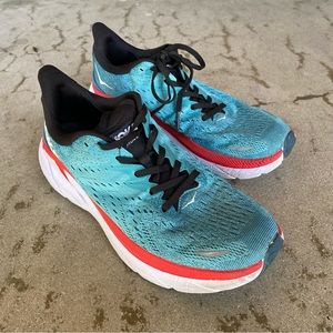 Hoka one one Clifton 8 real teal size 9.5, no box